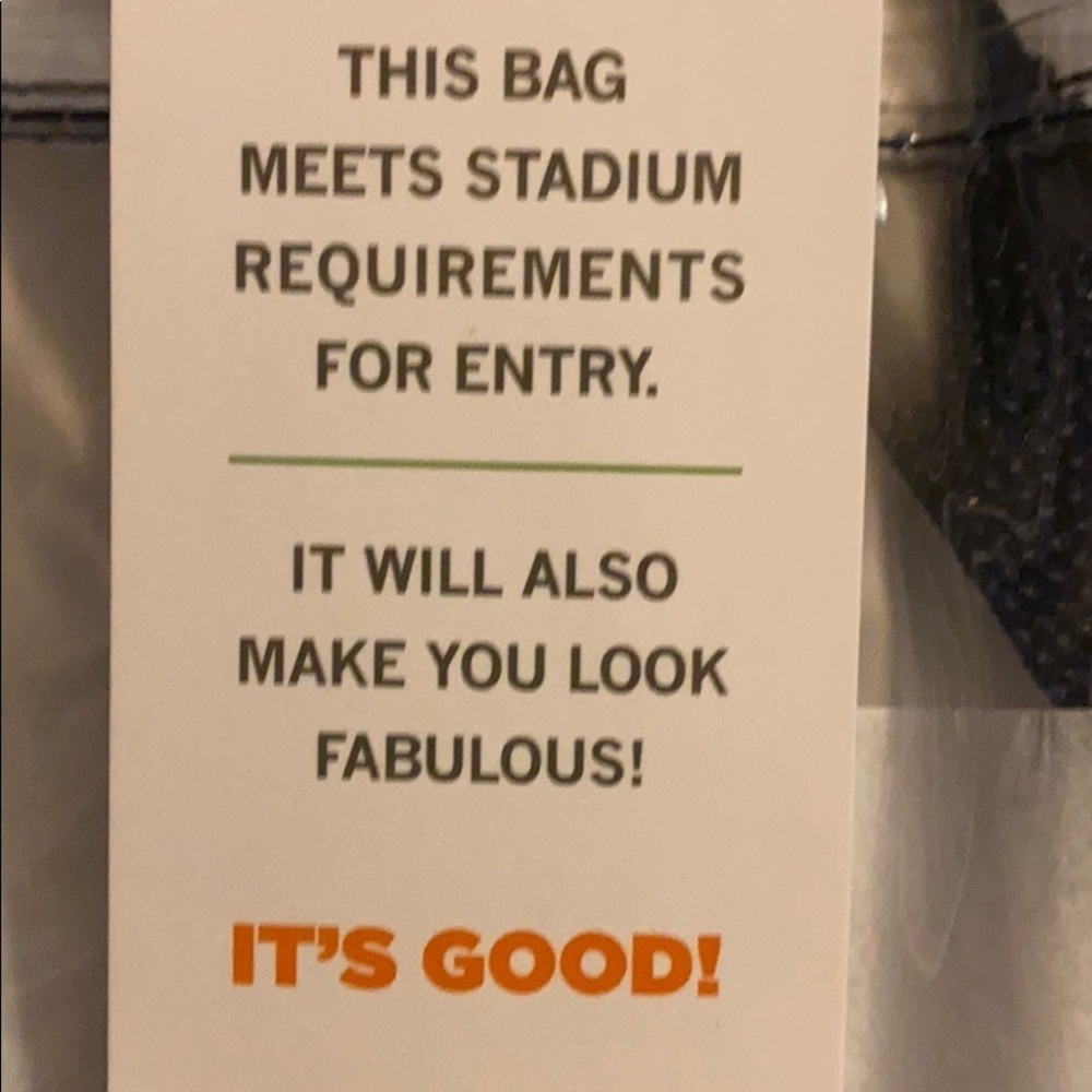 NFL Seahawks Clear Square Stadium Tote Bag. - Picture 5 of 5